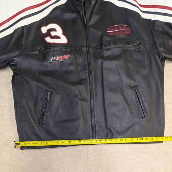 Dale Earnhardt NASCAR Wilsons Leather 90s Jacket Sponsor Logo Winston Cup 2XL - Picture 7 of 16
